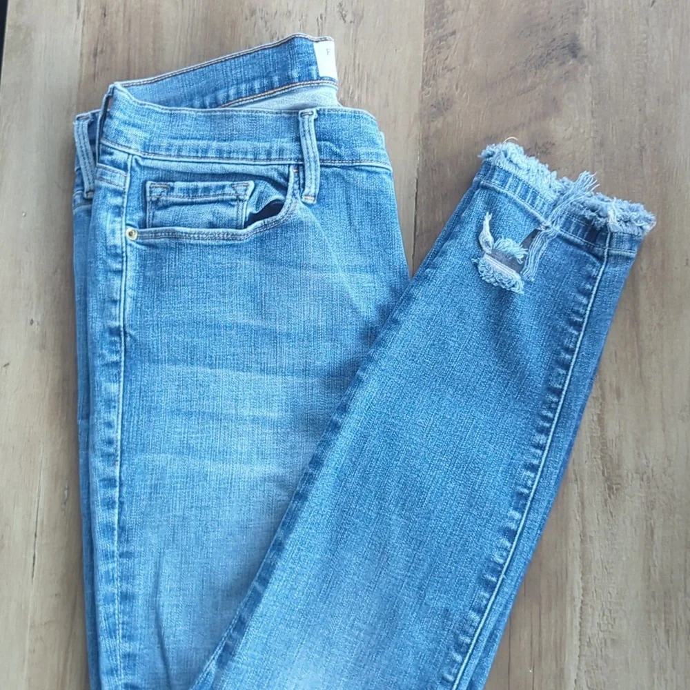 Frame Le Skinny  de Jeanna Crop Blue Women's Jeans - Picture 6 of 13
